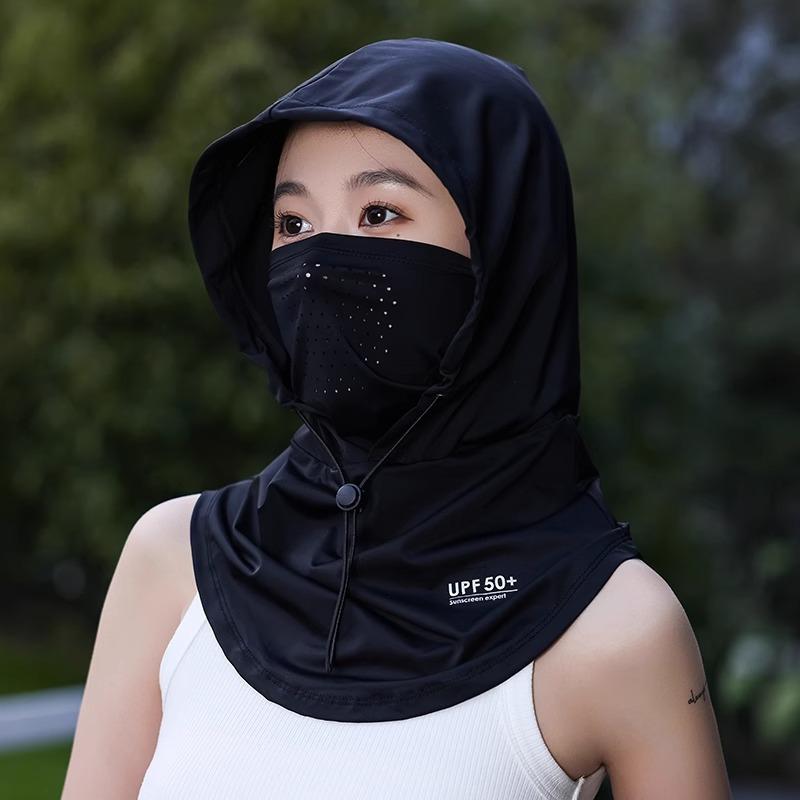 Full face sun protection,large brim, shawl, sun hat, women's neck protection, integrated anti-ultraviolet face protection,fisherman's exposed ponytail