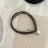 10PCS Hair Rope with Pearl Decoration High Elastic Strong Toughness Rubber Bands No Slip Versatile Headband for Commuting