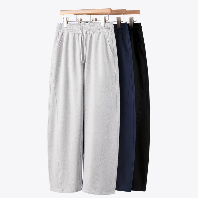 MINISO Men's Retro Loose Curved Knit Pants