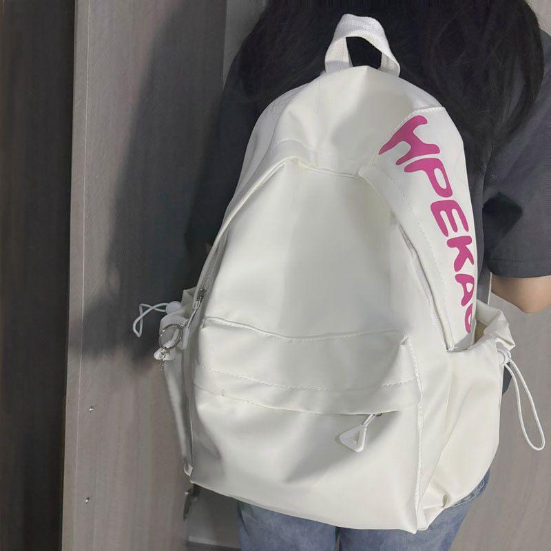 Простой Мори универсальный контрастный цветной рюкзак с буквами ins большой емкости однотонный рюкзак школьный для поездок на работу женский .