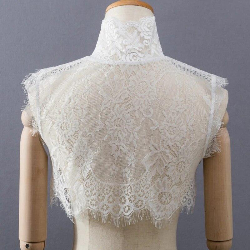 1 Pc Lady Shirt False Collar Lace Detachable False Faux Collar Cuff Choker Tie Korean Style Hollowed-Out Collar