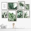 Green Plant Painting Flower Peony Poster, Wall Art, Canvas Picture, Nordic Posters, Eucalyptus for Living Room, Bedroom, Home De
