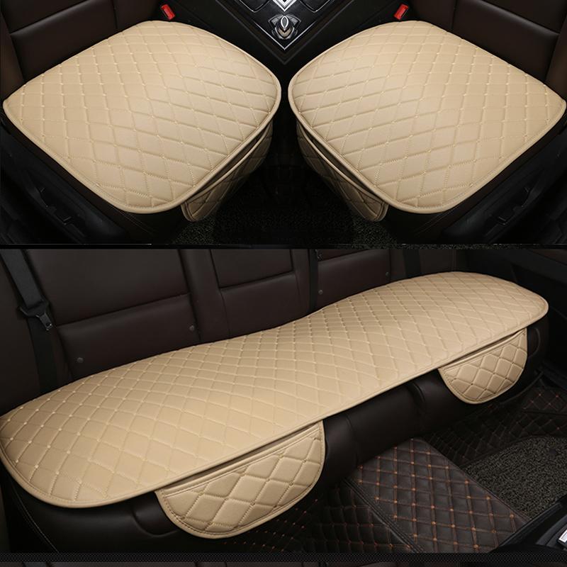 Universal Car Seat Cover PU Leather Cars Seat Cushion Full Set Pad Mat Protector Automobiles Rear Front Seat Covers Car Styling