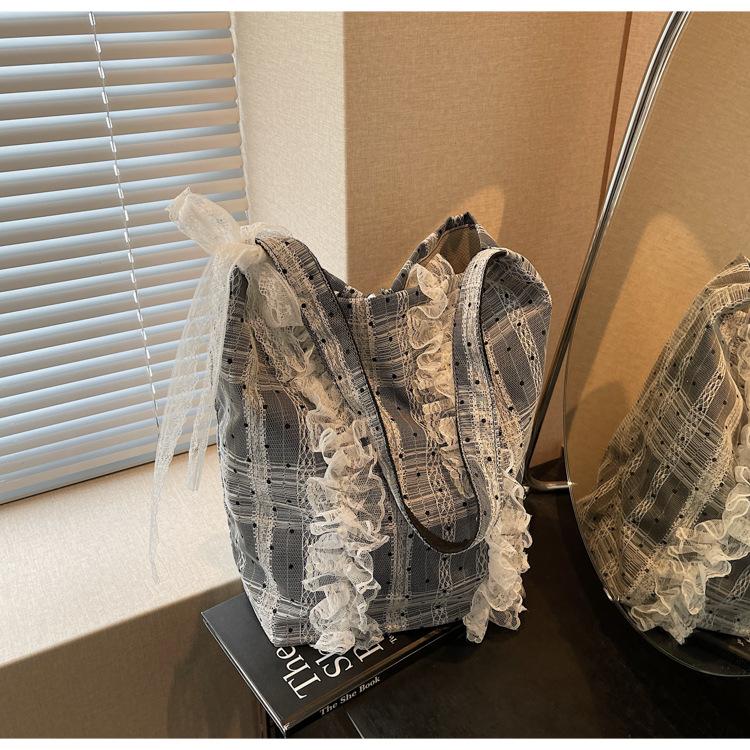 Polka Dot Underarm Women's Bag New Fashion Portable Bucket Bag Greens Lightweight Shoulder Bag Women