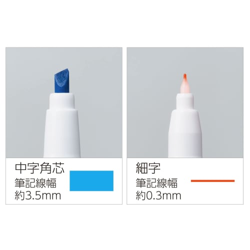 KOKUYO Checkle Memorization Pen Bright Color Blue Orange PM-M221-1P