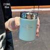 210ml/420ml Fashion Mini Double Stainless Steel Vacuum Flask With Bling Lid Portable Pocket Coffee Tea Thermos Mug Tumbler
