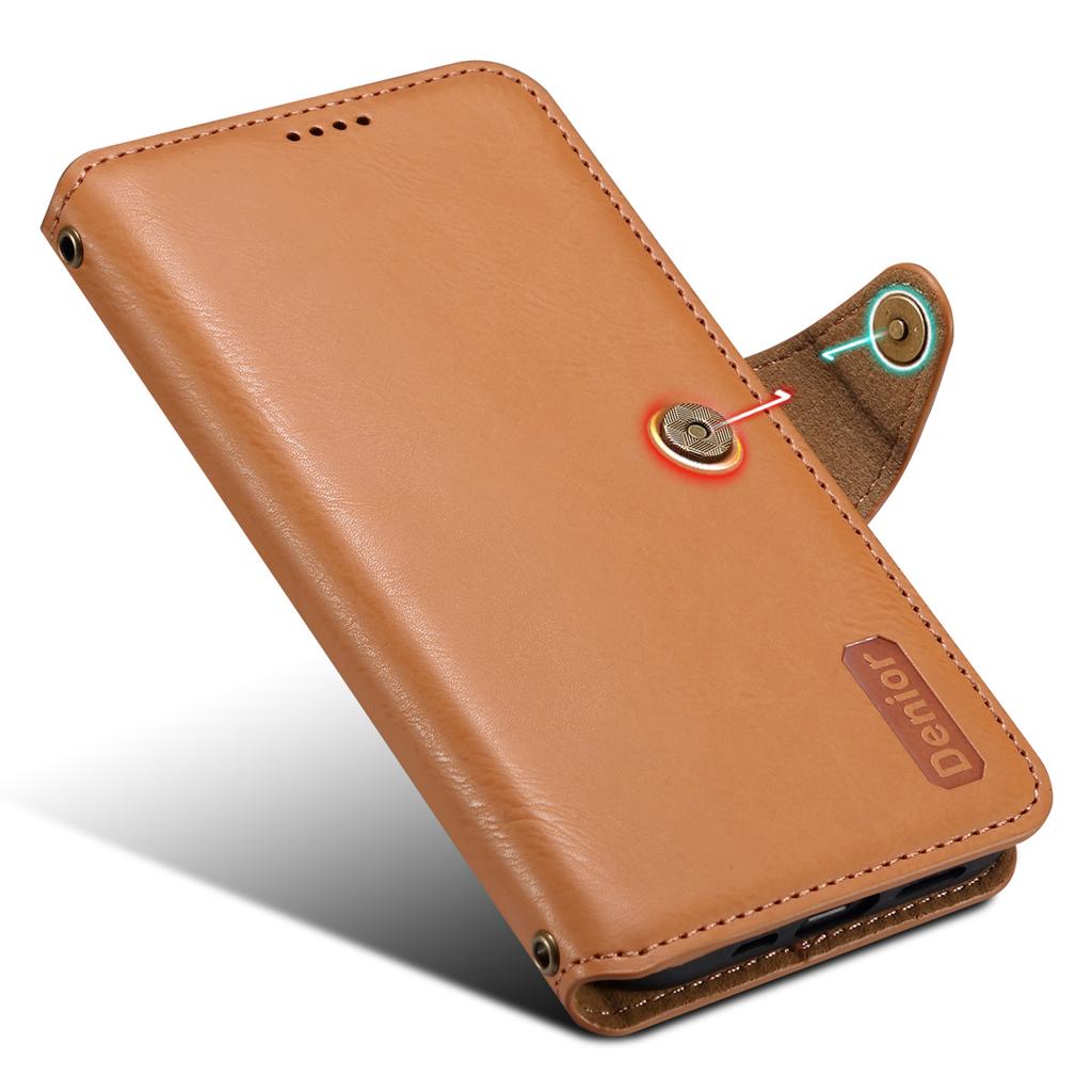 DENIOR For Samsung Galaxy A22 5G (EU Version) Wallet Case Stand Leather Phone Cover
