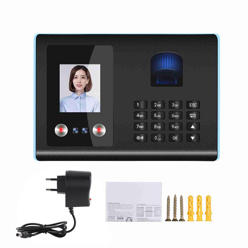Intelligent Face Recognition Attendance Machine Fingerprint & Password Verification Employee Clock-in Recorder
