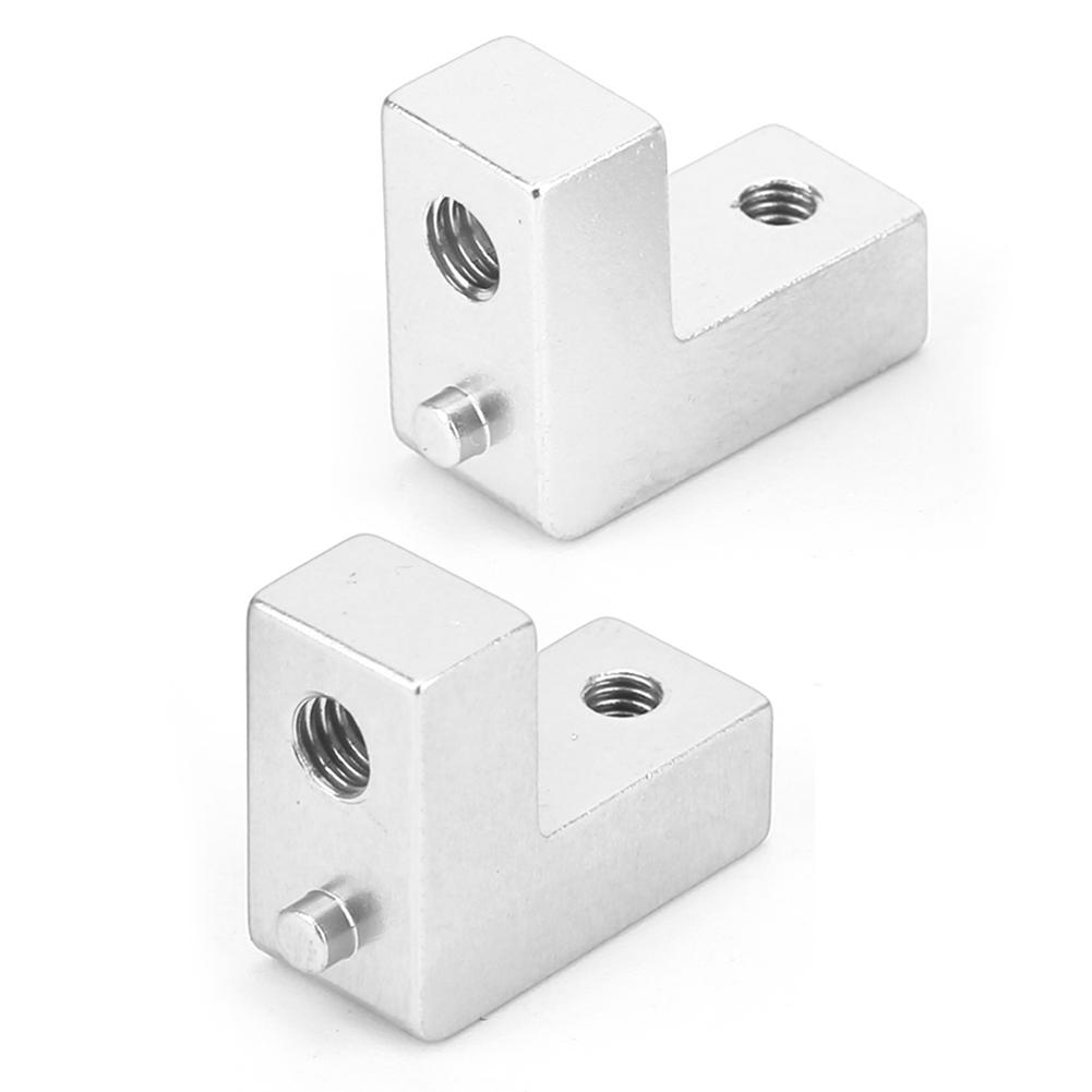 

2pcs Servo Plate Aluminum Alloy Servo Mount Fit for RGT 136100 1 10 RC CarSilver 680023S