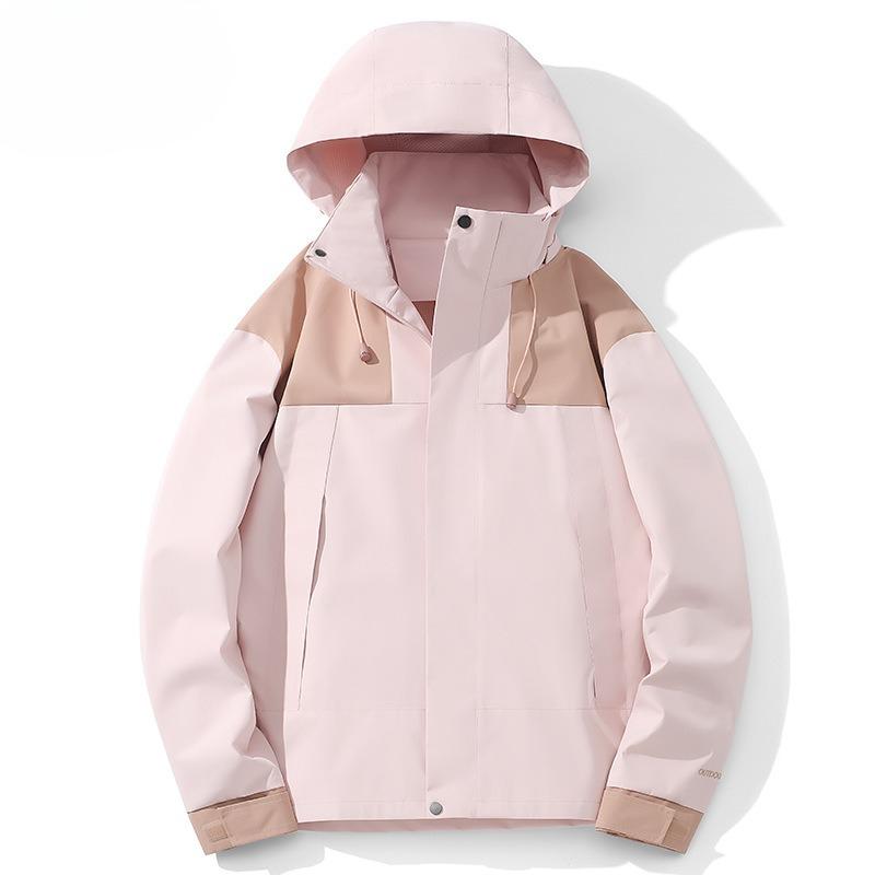 Spring New Outdoor Sports Jacket Windproof and Waterproof Mountaineering Jacket with Removable Hood