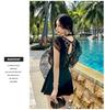 Women's 2025 Autumn/Winter Conservative Plus Size One-Piece Skirt-Style Swimsuit with Boxer Shorts