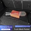 BCE1 For Land Rover Defender 90 110 2020-2024 Car Trunk Mesh Bag Fixed Mesh Storage Bag Car Trunk Luggage Storage Pockets