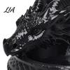 Dresser Top Storage 3D Printed Coiled Dragon Jewelry Tray, Dark Fantasy Trinket Organizer Dish, Theme Party Supplies Gothic Desk for Entryway,