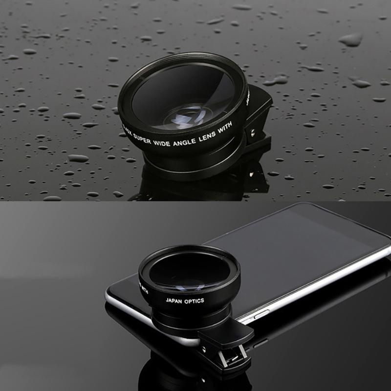 2 Functions Mobile Phone Lens 0.45X Wide Angle Len And Macro HD Camera Lens For IPhone For Android Phone