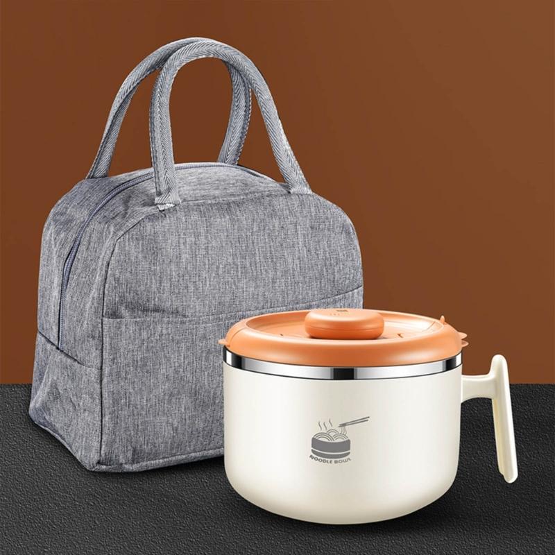 Durable 304 Stainless Steel Bowl with Timers Function Food Container Ramen Bowl Noodles Bowls Perfect for Kitchen Dorms