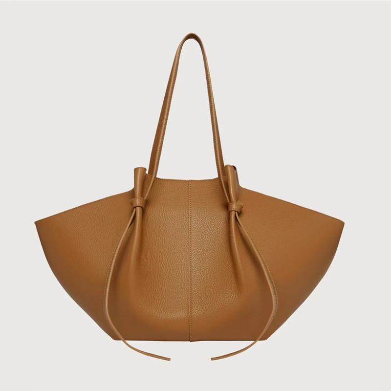 Velká nákupní taška Dámská Minimalistická Jednobarevná Na rameno S magnetem PU kůže Ležérní Vintage styl