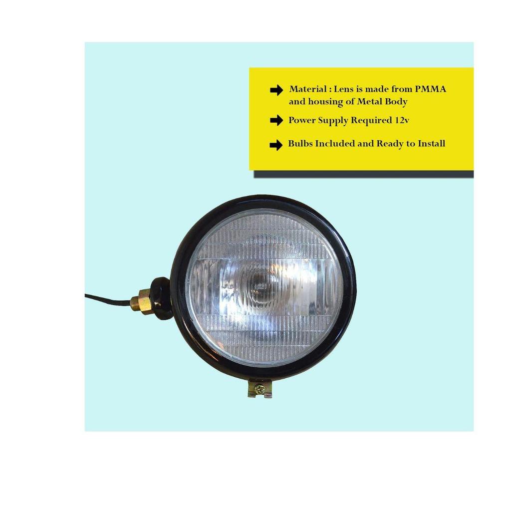 Massey Ferguson 35, 35X, 65, 765 Linke Traktor-Scheinwerfereinheiten – Kompatibel mit David Brown & Case/IH Modellen – 12V Glühbirnen – Schwarzes Gehäuse