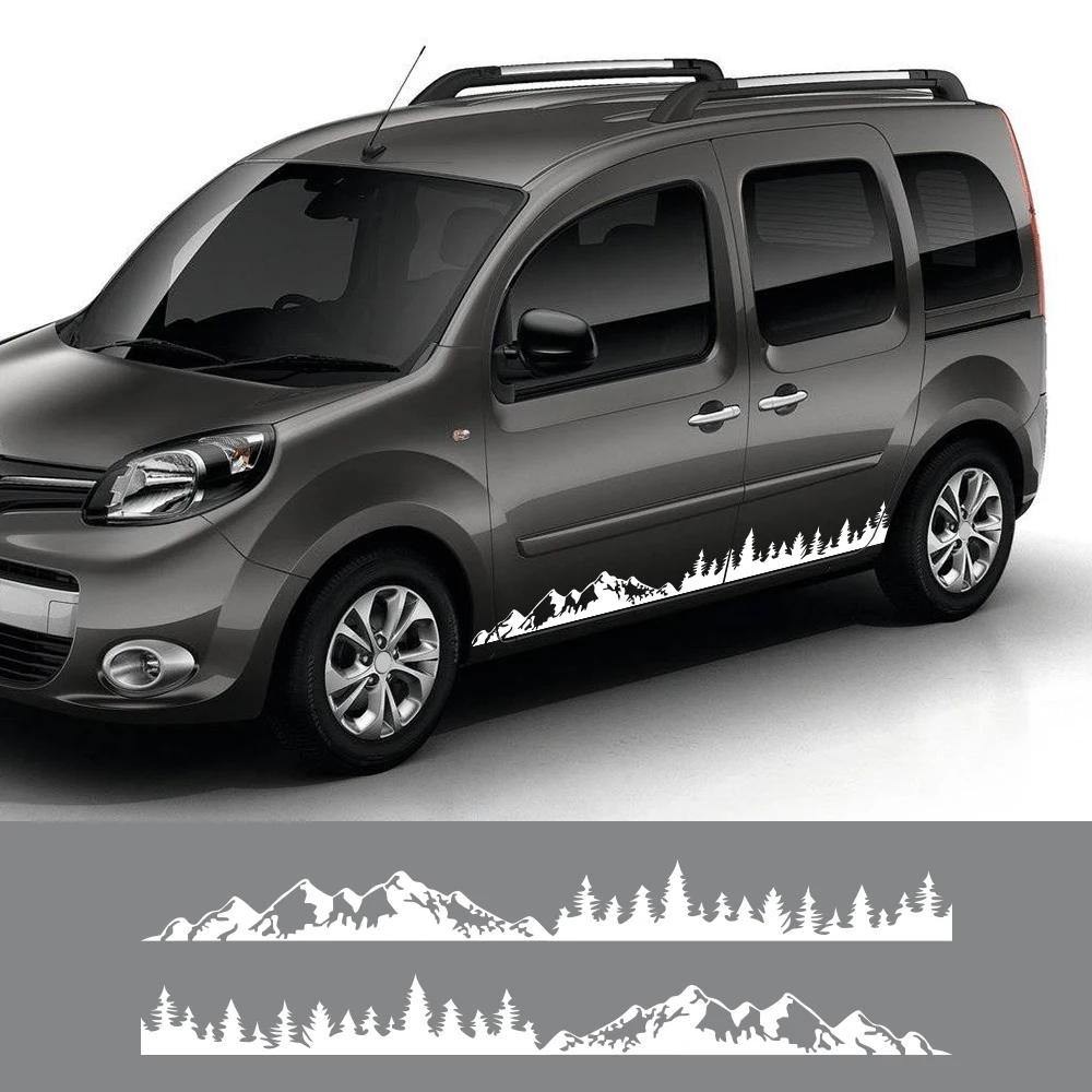 Car Stickers For Renault Kangoo 1 2 3 4x4 MK1 MK2 MK3 Van Mountian Tree Graphics Vinyl Decor Decals Auto Tuning Accessories