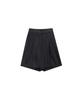 320SHOWROOM Satin Two Tuck Bermuda Pants Black
