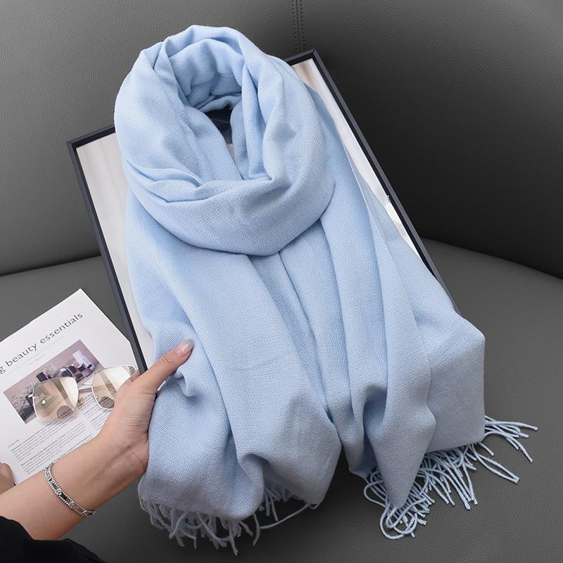 Winter women's red imitation cashmere scarf high sense 2025 will scarf soft temperament versatile warm shawl men