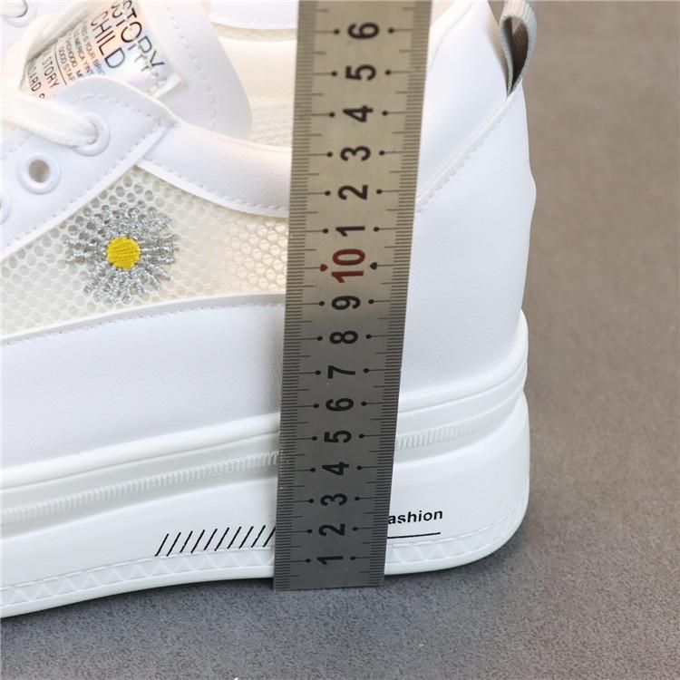 Fashion 10CM Air Mesh Synthetic Leather Platform Wedge Sneakers High Brand Casual Women Shoes Ladies Vulcanize Summer Breathable