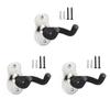 HAMILO Guitar Hanger, Wall-Mounted, Wall Storage, for Guitars, Basses, and Mandolins, 3-Piece Set