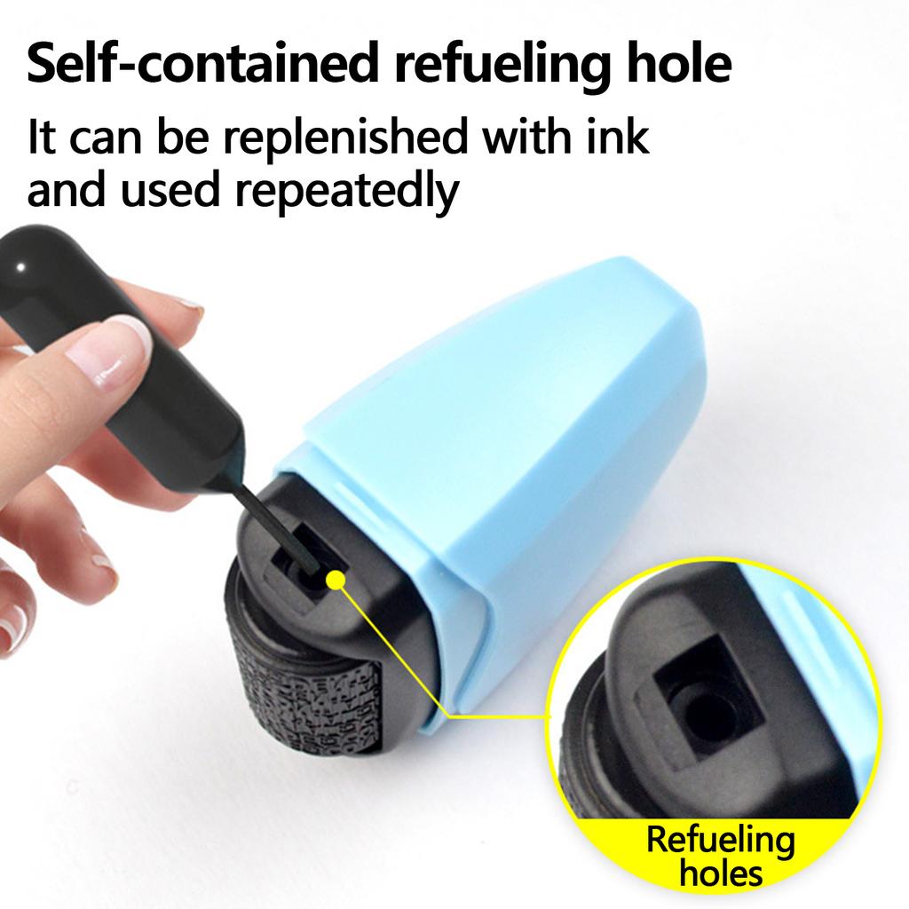Confidential Roller Stamp Reusable Ink Address Eraser Roller for Privacy Protection Easy Using Security Stamp for Bills Tax