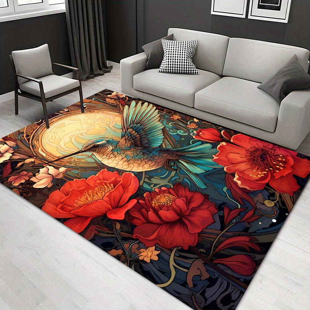 

1pc 1712164813Pattern Carpet, Area Rug For Living Room Bedroom Room Bed Chair Laundry Entryway Corridor Yard Non-slip Outdoor Camping Rug Fl 60cm by 90cm