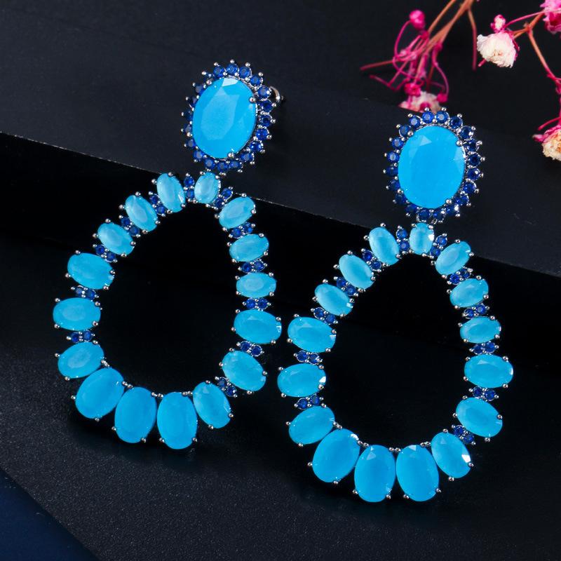 

Игла Тренд Ювелирные Изделия Звезда С Тяжелой Промышленностью Микровставленный Цирконий Бриллиант Овальные Серьги Серьги