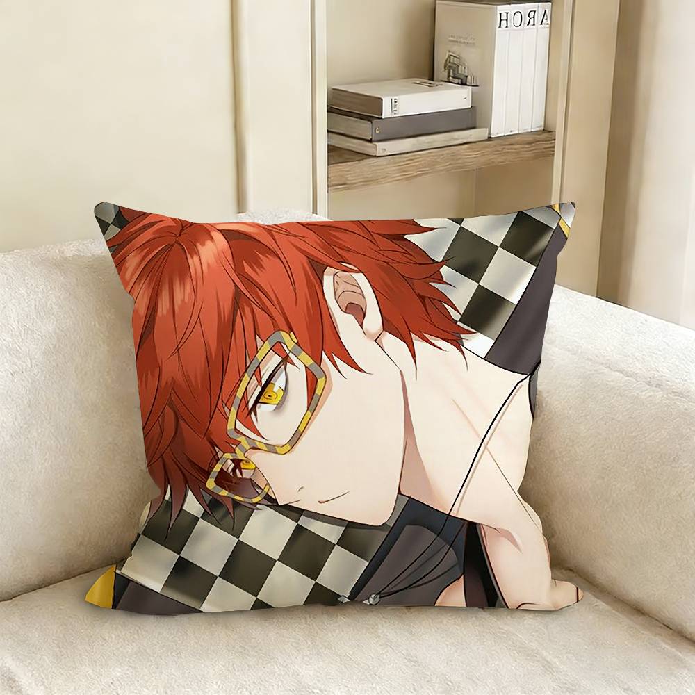 Anime MMystic MMessenger Game Various Sizes Square Pillow Case For Car Home Bedchamber Decor