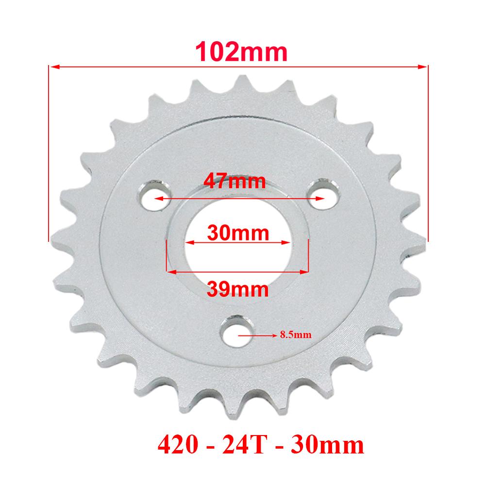 1Pcs 420/428 24T/26T/28T/29T/31T/35T/37T Teeth 30mm Rear Gear Sprocket Fit For Honda Monkey Motorcycle Pit Dirt Bike Accessories