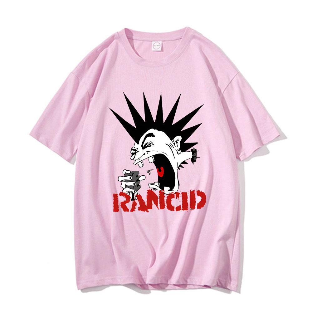 Funko Pop Punk Rancid Microphone Men Graphic Printing Tee-shirt Short Sleeve O-neck Female Male Tshirts Cotton Gift Idea Clothes