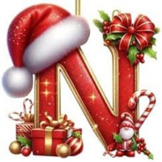 Red Initials Christmas Ornaments 2D Acrylic Personalized Gnomes Monogram Pendant with Santa Hat 26 Letters Christmas Tree Hanging Decoration for Xmas