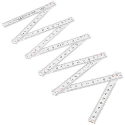 Shinwa Sokutei Fiber Folding Ruler, 10 Folds, 100mm, 78606