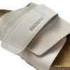 Birkenstock Kyoto Sandals with Velcro Nubuck Suede 1024535 Regular EU Size 43 Closure, Leather, White, Unisex, Antique_White, (28.0cm)