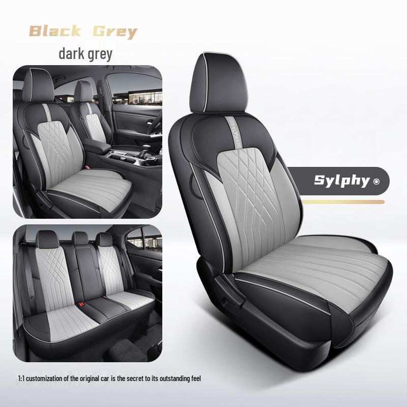 Universal Leather Car Seat Cushion for Sylphy - Four Seasons Full Cover