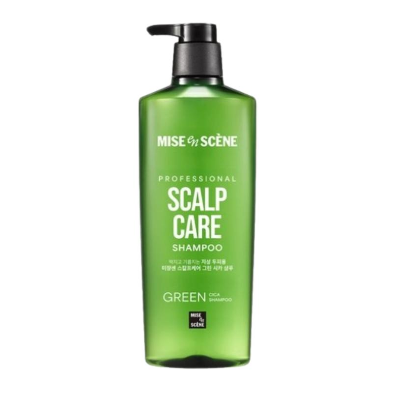 Mise en scène Scalp Care Green Tea Shampoo – 680ml | Korean Shampoo for Oily Scalp, Menthol Cooling & Green Floral Scent 680ml