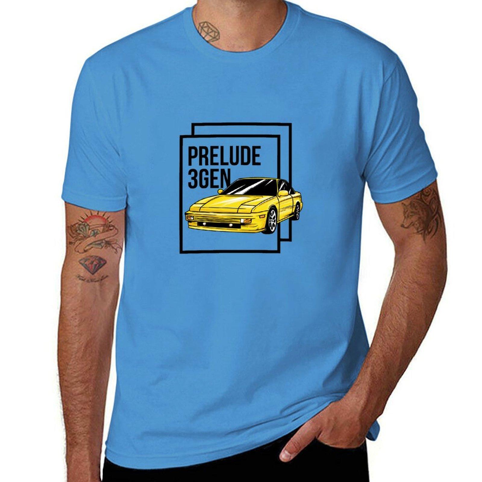 Prelude 3gen print japanese car Tshirt plus size tops tees tshirts for men S