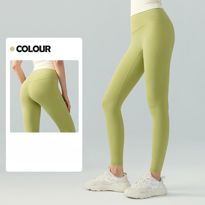 

Штаны для йоги женские с высокой талией, цельные штаны для фитнеса без бокового шва, спортивные леггинсы с подъемом бедер S