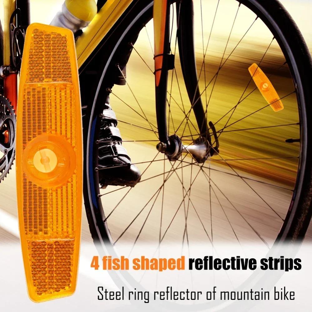 2/4PCS for Bike Spoke Reflectors - High Visibility Safety Lights for MTB/Road Bike, Reflective Wheel Rim Clips, No Tools Needed