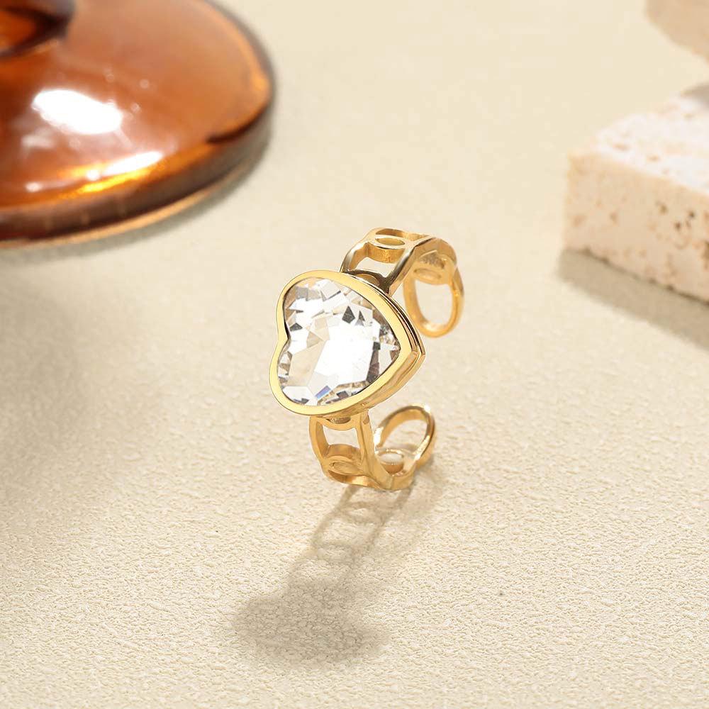 European & American Minimalist Stainless Steel Open Rings - Non-Fading INS Style