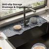 Silicone Faucet Drying Mat, Food - Grade Double - Direction Drainage, Anti - Slip & Stain - Resistant, Kitchen/Bathroom Sink Mat