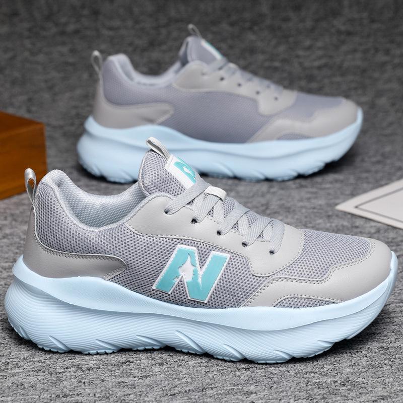 

Trendy and Versatile Sneakers: Soft, Breathable, Thick Sole, Lightweight Running Shoes for Men and Women 43 серый/синий