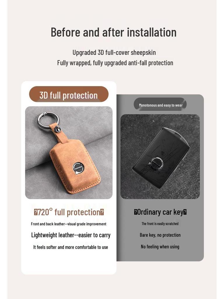 Volvo Key Case for XC60, XC40, XC90, S60, S90, V60 & V90 Models