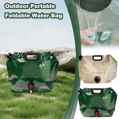 Outdoor Portable Foldable Water Bag, Mountaineering Travel Camping Plastic Soft Water Storage Bag Large Capacity Water Storage Bag