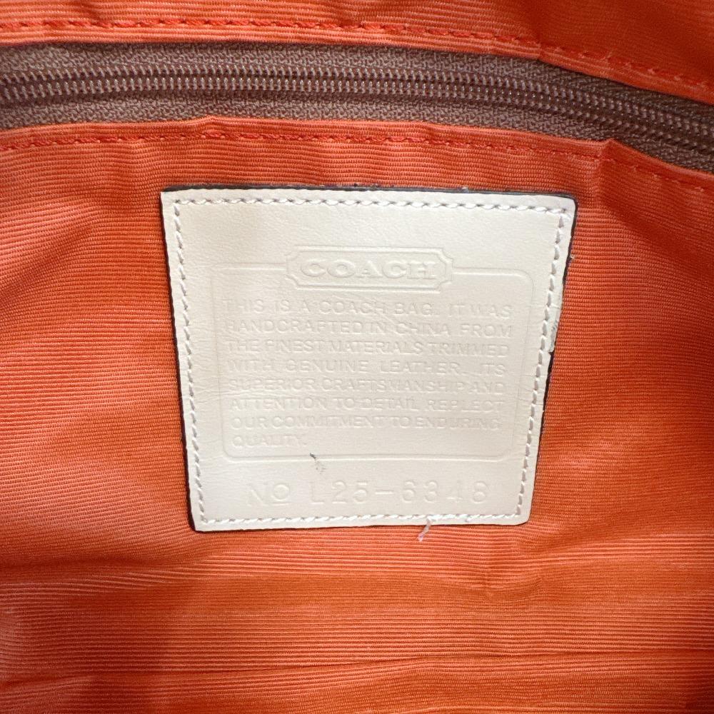 Coach 6348 Accessory Pouch One Shoulder Bag Signature Canvas Handbag Brown Canvas Used