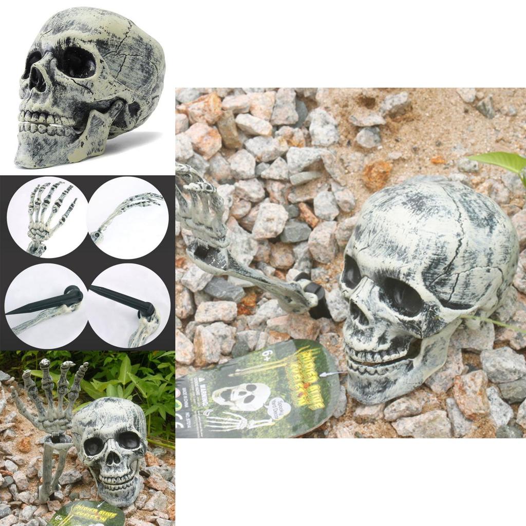 Gruseliger Halloween-Horror Lebendig Begraben Skelett Schädel Arme Für Garten Rasen Deko