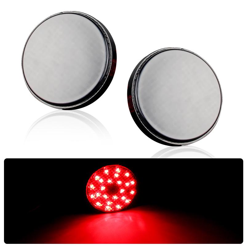 

2PCS Round 5.8CM LED Bumper Reflector Lights For Toyota Sequoia 2008-2013 Highlander 2008-2010 LED Tail Brake Stop Lights 12V