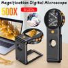 500X Tragbares Digitales Faltmikroskop Lupe 2 Zoll IPS Bildschirm Handheld Mikroskop Kamera 8 LEDs für Schmuck Uhrenreparatur