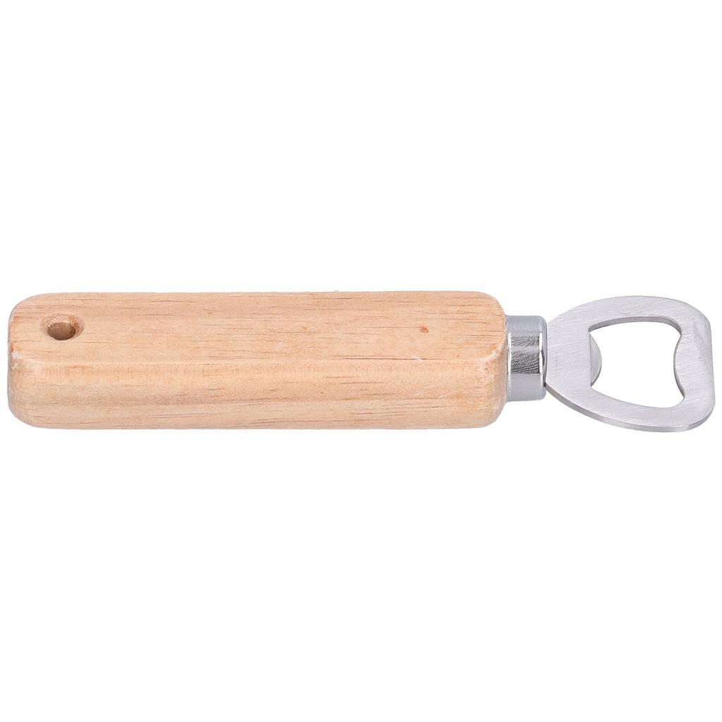Handhållen flasköppnare med trähandtag Vin Öl Läsk Glasflaskkapsyler Öppnare Barverktyg för Hemmet